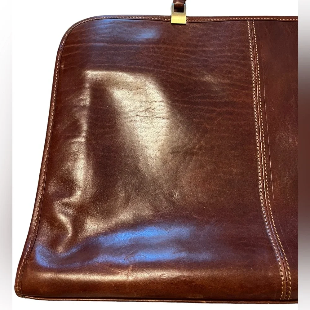 Authentic Chiarugi Genuine Leather Briefcase - Picture 5 of 15